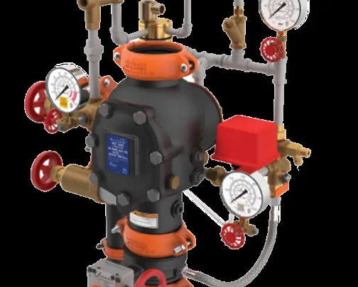 Vanne de protection incendie avec manomètres