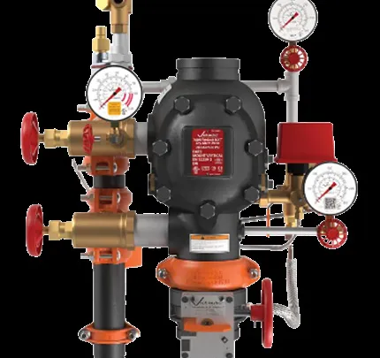Ensemble de vanne et instrumentation de protection incendie